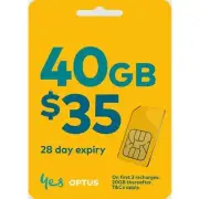 Optus $35 Prepaid Sim Starter Pack
