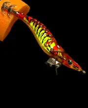 Nakatomi Squid Jig Radiant Red Flaming Tiger Prawn Size 3.5 Pro egi Fishing Lure