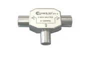TV FM Radio 2 Way Antenna Splitter Coax RG59 Adapter 1 Male Plug to 2 Female