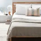 Everyday Percale Fitted Sheet and 2 Pillowcases, 100% Cotton Deep Pocket 15” – E