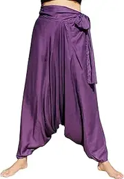 [RaanPahMuang] Brand Light Rayon Viscose SideTie Mao Aladdin Hmong Pants
