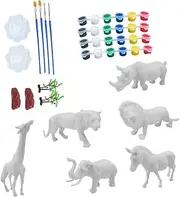 HAWILLOSCH 1 Set DIY Painting Supplies Set Creative Arts Crafts Kit for Fun Animal Models for Imagination Hands Skills Development for Birthdays Festivals