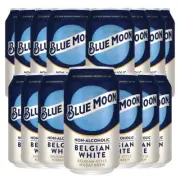 Blue Moon 15 Pack Non-Alcoholic Belgian Style Wheat Beer - Brew in 12oz