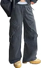 Baby Girl Cotton Clothes Summer and Autumn New Models for Middle and Large Children with Big Pockets Retro Wide Leg Pants Trendy Loose Casual Trousers Lined Pants Baby Girl
