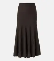 [Khaite] Khaite Mayu wool midi skirt AU 12 brown