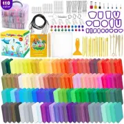 Polymer Clay 110 Colors DIY Baking Modeling Craft Clay with Sculpting Tools a...