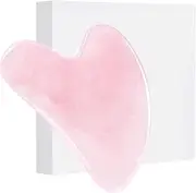 Gua Sha Scraping Tool,YanYoung Natural Rose Quartz Gua Sha Facial Tools, Skin Care Gua Sha Facial Spa, Guasha Heart Shaped Massage Stone Facial Massager, Rose Quartz Scraping Board for Lift The Skin Anti-Aging