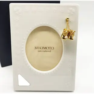 MIKIMOTO 絕版精美珍珠金色小鞋相框
