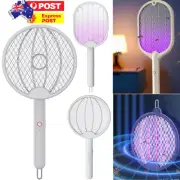 Electric USB Rechargeable Racket Fly Swatter Mosquito Insect Killer Bug Zapper