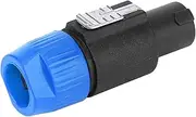 ElgnAura C - NL4FC Speakon Cable Connector, 10PCS Weatherproof 4 Pin Audio Connector, Outlast Twist Lock Speaker Plug for Cables 6~15mm (Blue)