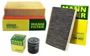 Mann Oil Air Carbon Cabin Filter Service Kit for Audi A4 Quattro 3.0L V6 02-05 (for: Audi)