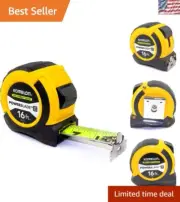 High Visibility 16ft Tape Measure with Durable ABS Case - Compact & Ergonomic