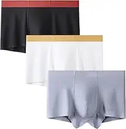 [Maiyifu-GJ] 3 Pack Mens Moisture-Wicking Boxer Briefs Soft Breathable Underwear Trunks Lightweight Comfortable Underpants, Color18, Large, Color18, Large
