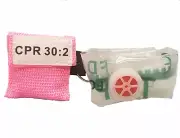 10 Pink CPR Mask Face Shields in Pocket Keychains