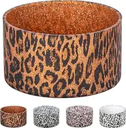 Silicone Boot Compatible with Stanley Quencher 30/40oz, Stanley IceFlow 20/30oz & Hydro Flask Wide Mouth 12-24oz Bottles - Anti - Slip, Noise - Reducing, BPA - Free (Gold Leopard)