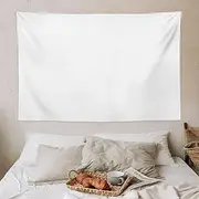 YURIOPF Custom Tapestry Personalized Funny Wall Hanging Art Tapestries Upload Image Photo Logo Customize Wall Decor Backdrop Poster for Bedroom Living Room, PureWhite-40x60 In