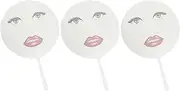 ZPGVWXKO Portable Handheld Fan for Summer Activities Clear Design for Performances, 3 Pieces, as described