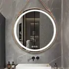 Aluminum Framed LED Bathroom Mirror Brightness Adjusting Circle LED Smart Mirror