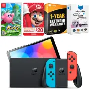 Nintendo Switch Red/Blue OLED + Kirby & the Forgotten Land + $20 eShop Gift Card