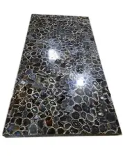 Geode Table Top, Black Agate Table, Custom Table Top, Kitchen & Dining Furniture