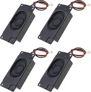 EMSea 4pcs 2 Watt 8 Ohm Mini Speaker Loudspeaker with 48cm Cable Fit for Robot Small Electronic Projects Game Machine Advertising Machines LCD TV Monitors Black