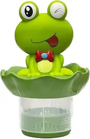 Pool Chlorine Floater,Frog Chlorine Tablet Holder - Large Capacity Adjustable Release Spa Cleaning Container Equipment for Hot Spring Spas Fit 4 Tabs
