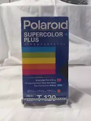 Polaroid Supercolor Plus, T-120 Blank VHS Tape Unopened Package