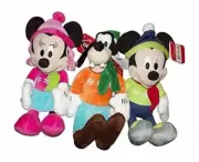 Disney Set of 3 Winter-Themed Mickey, Minnie Mouse and Goofy 10" Plush