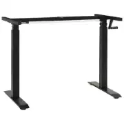 NNEVL Manual Height Adjustable Standing Desk Frame Hand Crank Black