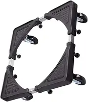 WOONEKY Adjustable Movable Base Holder for Fridge Washer Base Fridge Stand Telescopic Storage Rack