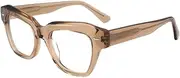 [BETSION] Vintage Square Acetate Spring Hinges Retro Eyeglasses Frame Unisex for Men Women