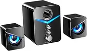 3Pcs Wired Computer Speaker High Volume Desktop Speakers for Laptops Stylish Design with Full Frequency Sound Compatible with Tvs Mobile Devices