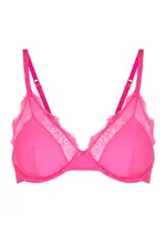 Love Stories Love Lace Satin-jersey Underwired bra - Pink 32D (32D)