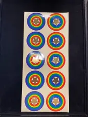 Meteorite Cosmic Power Sticker - 58 mm Set of 5 pairs of 10 From Japan