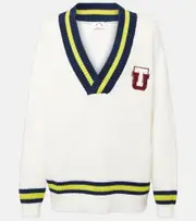 [The Upside] The Upside Varsity Josie cotton sweater AU 12 white