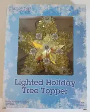 2015 SEASONS by NICOLE * LIGHTED HOLIDAY TREE TOPPER * CHRISTMAS * STAR CLEAR