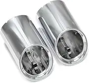 Automotive Exhaust Cover Compatible For BMW 3 G20 G21 320d 320i 330i 2020 2021 2022 Muffler Tip tip Replacement Exhaust System Nozzle(Silver)