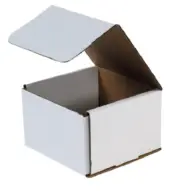 Pack of 200 Strong Corrugated Mailer 6x6x4 White Square Folding Mailing Boxes