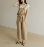 Wilson Leather Patch Linen Overalls