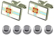 [Select Gifts] Tbilisi City Georgia Flag Shirt Studs Box Set