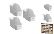 White Plastic Bins/Storage Organizers - Pantry Baskets, Bins for 3 Pack