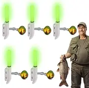 Fishing Rod Light - Bell Glow Lamp Pole Accessories | Luminous Fishing Aid Alarms Set of 5 for Night Visibility Enhancement for Outdoor Activities
