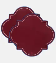 [La DoubleJ] La DoubleJ Medallion set of 2 placemats One Size burgundy