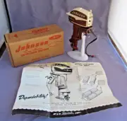 Vintage 1955 K&O Johnson Sea Horse 35 HP Toy Metal Outboard Electric Boat Motor