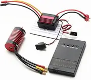 GoolRC Waterproof 2838 5800KV Brushless Motor & 35A Brushless ESC & Programming Card Replacement for 1/14 1/16 SCY HSP Trax4 HPI Remote Control Car Truck