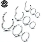 1PC Titanium Nose Hoop Septum Piercing Clicker 18G Hinged Segment Rings Lip Heli