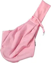 BCOATH Reversible Pet Sling Carrier for Small Dogs and Cats Lightweight Breathable Travel Bag with Adjustable Shoulder Strap for Pink