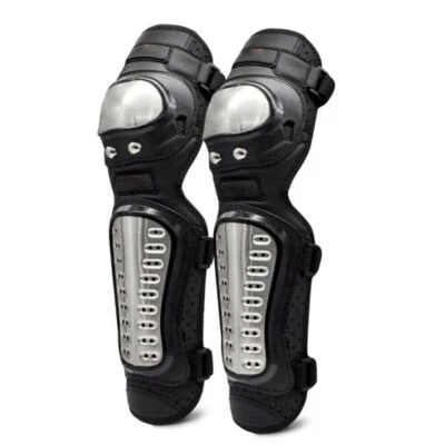 Black Knee Shin Armor Protector Guard Pads for Motorcycle Bike Racing Fashion AU