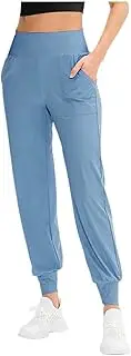 [Generic] Womens Yoga Pants Bottom Leggings Loose Trendy Casual Fold Over Work Pants