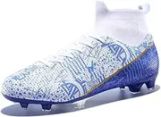 [curunect] Unisex-Adult Soccer Cleats tacos de futbol para hombre Lightweight Futsal Training Football Shoes for Big Boys